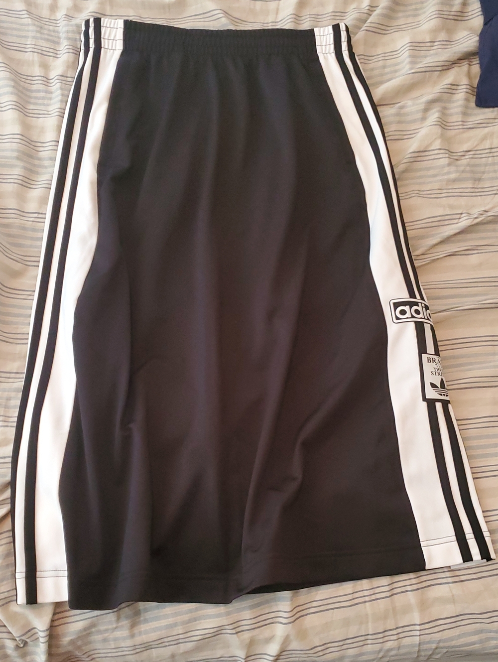 Adidas Black & White Tearaway Midi Skirt